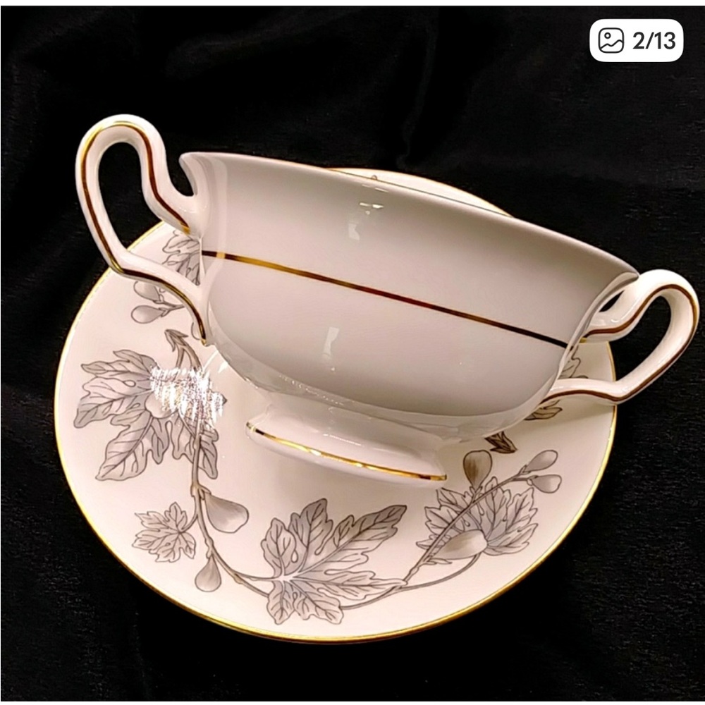 2 Wedgwood Cream Soup & Saucer sets. Vintage, made in England.1960s - Picture 9 of 13